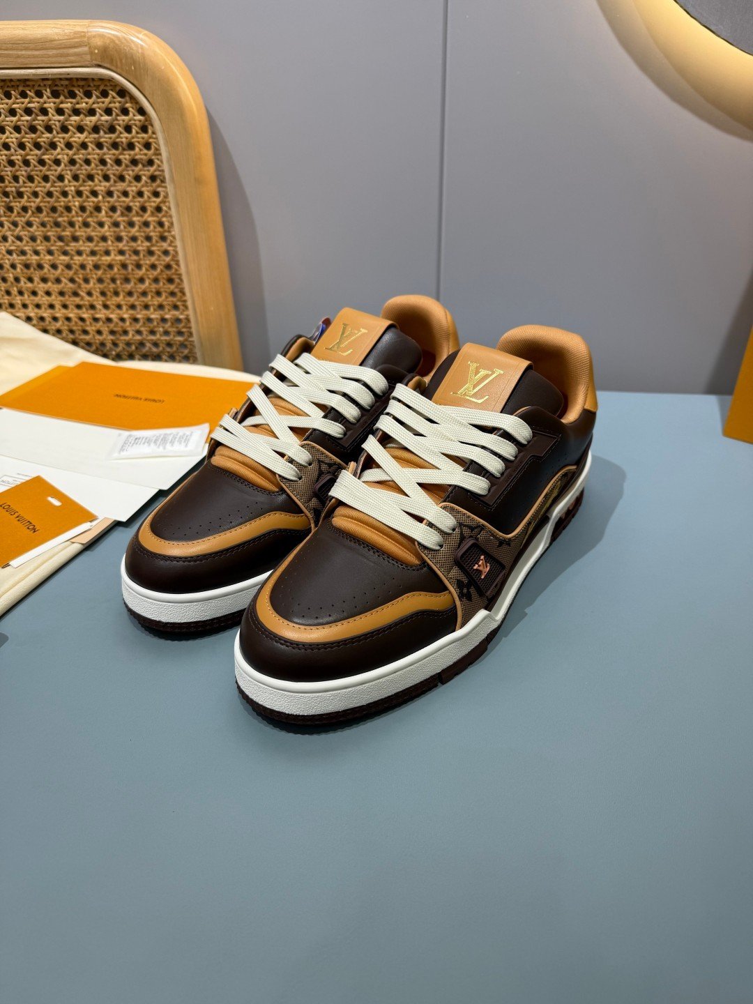 Sneakers Trainer 'Marron Orange Patch' — vue 16