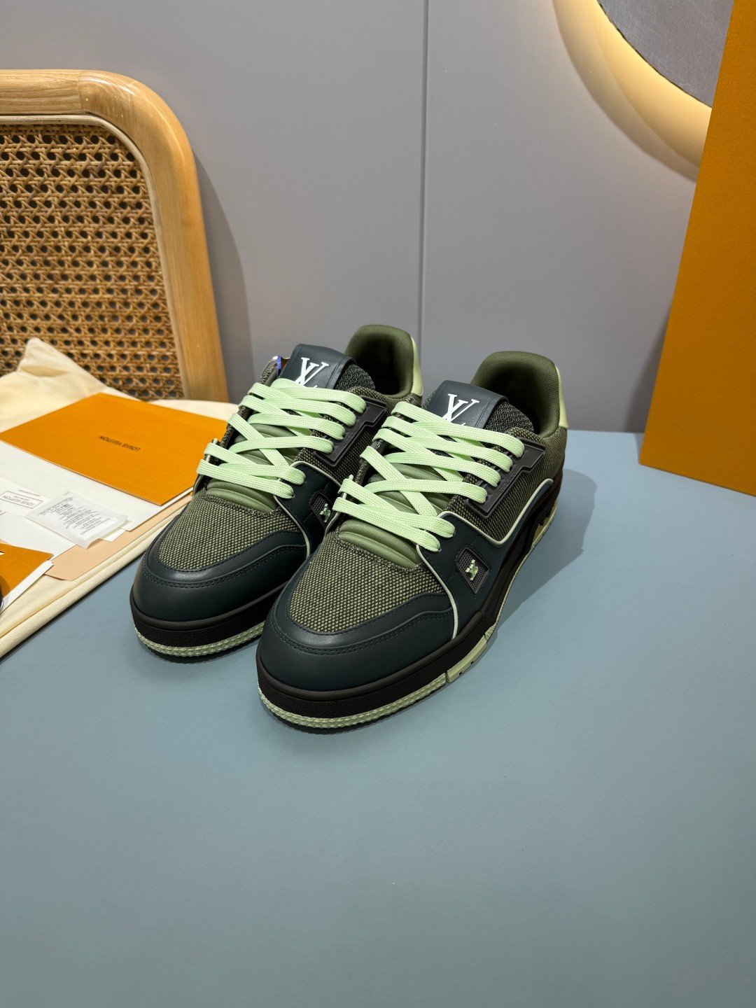 Sneakers Trainer 'Vert Olive Foncé' — vue 16