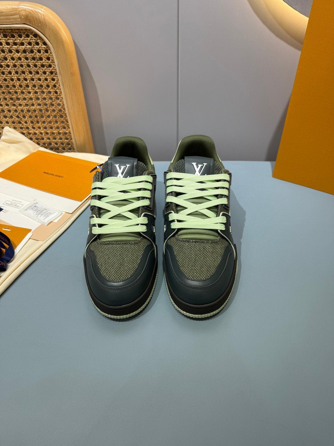 Sneakers Trainer 'Vert Olive Foncé' — vue 18