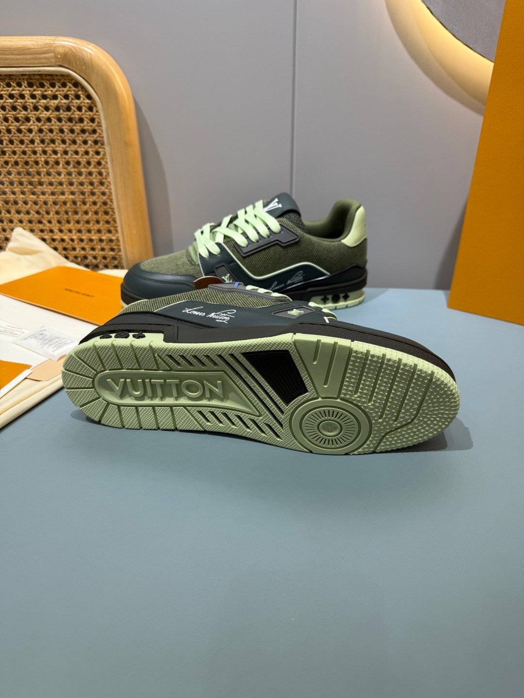Sneakers Trainer 'Vert Olive Foncé' — vue 19