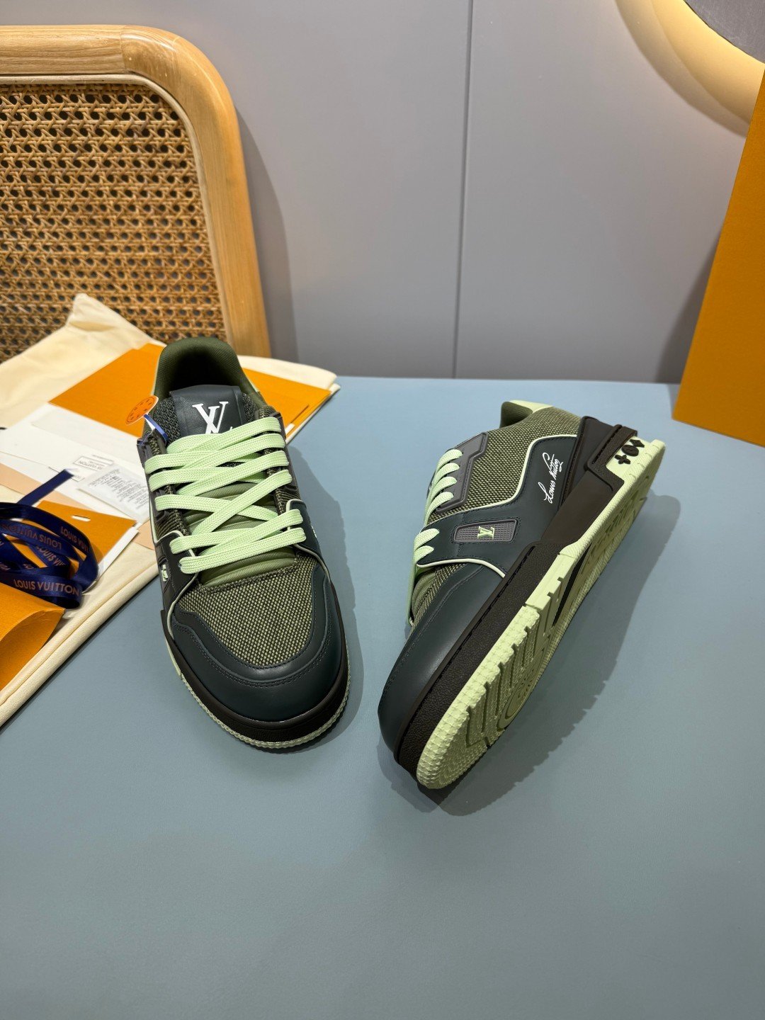 Sneakers Trainer 'Vert Olive Foncé' — vue 26