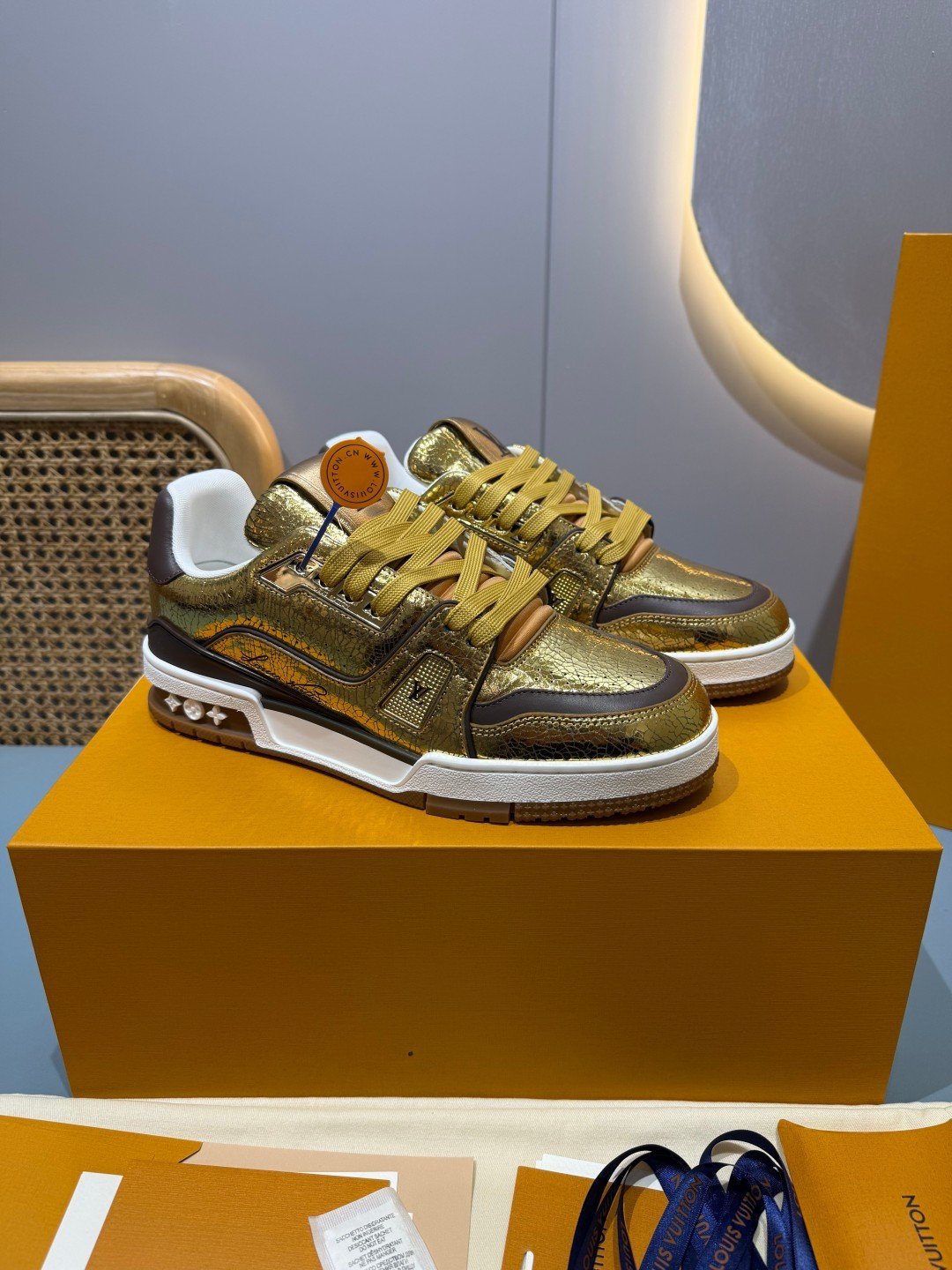 Sneakers Trainer 'Or Métallisé'