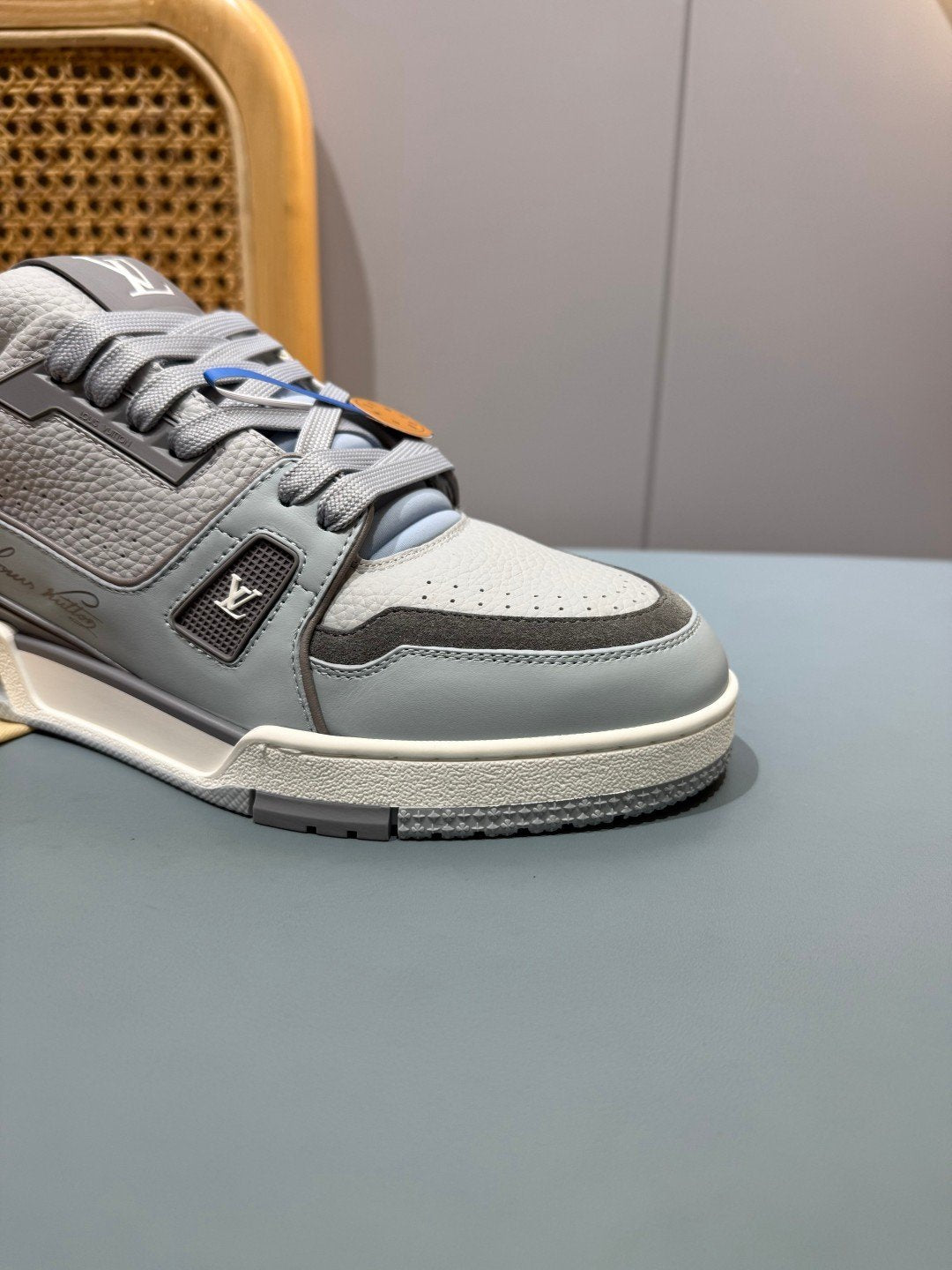Sneakers Trainer 'Blanc Gris Orange' — vue 12
