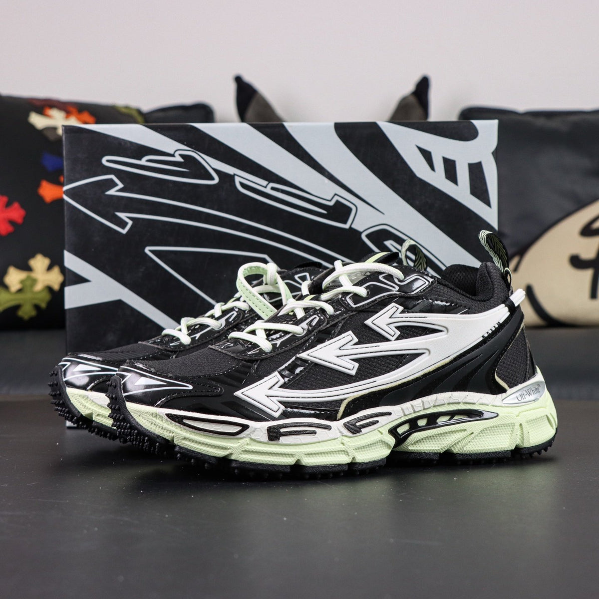 Off-White Be Right Back 'Noir Vert Menthe' — vue 16