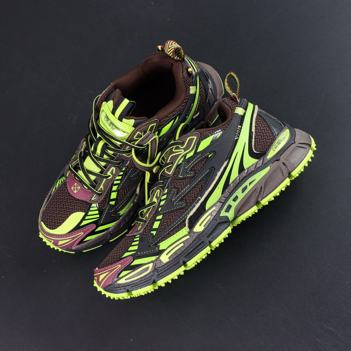 Off-White Be Right Back 'Noir Vert Fluo' — vue 12