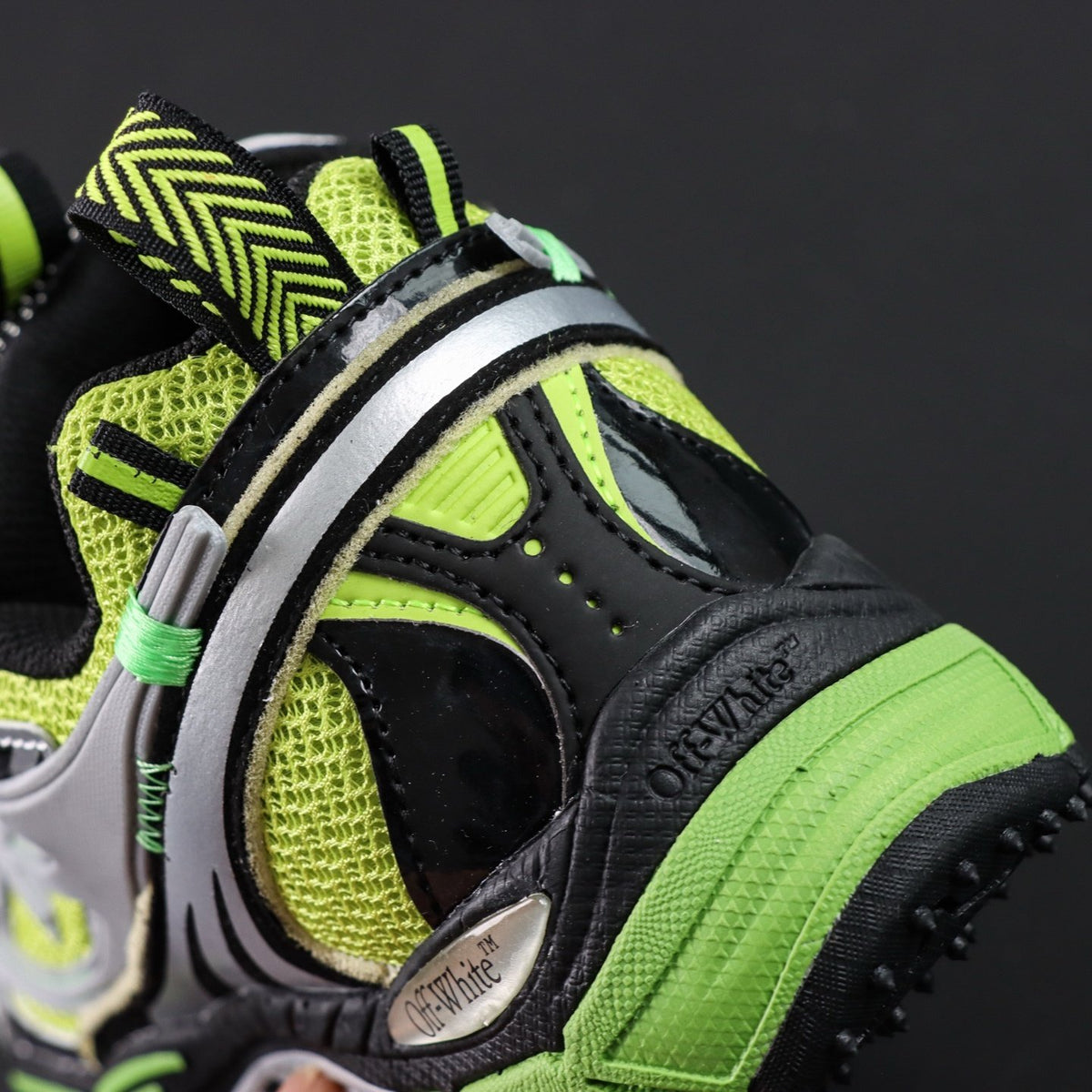 Off-White Be Right Back 'Vert Fluo Noir' — vue 6