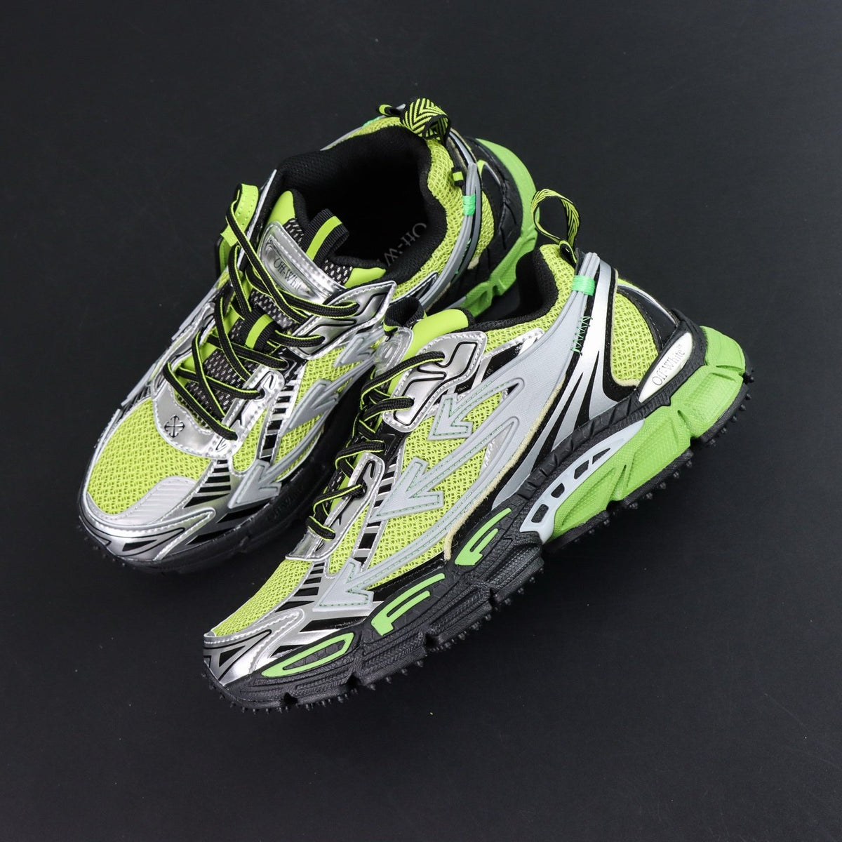 Off-White Be Right Back 'Vert Fluo Noir' — vue 12