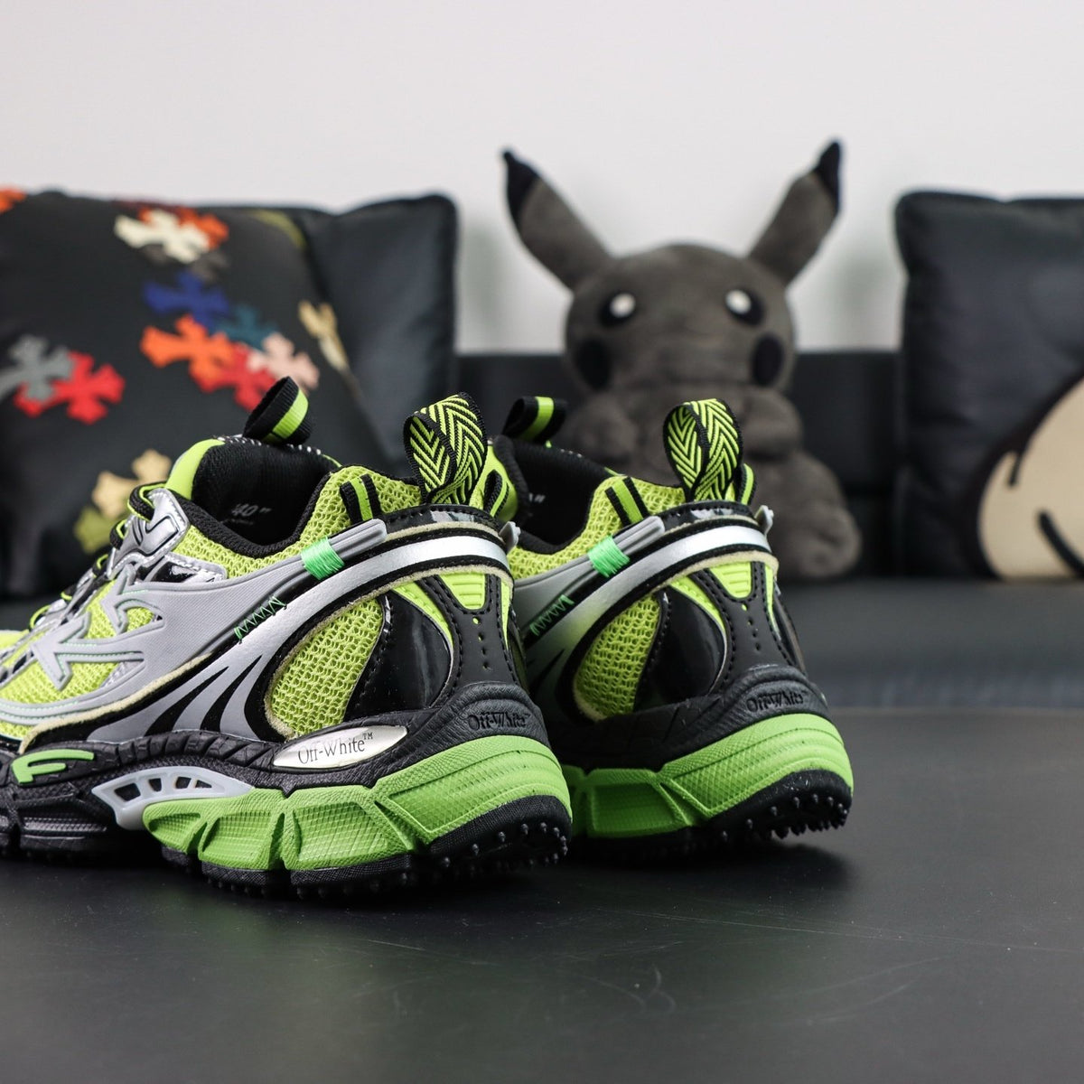 Off-White Be Right Back 'Vert Fluo Noir' — vue 16