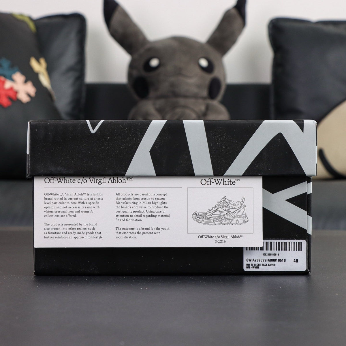 Off-White Be Right Back 'Noir Argent' — vue 2