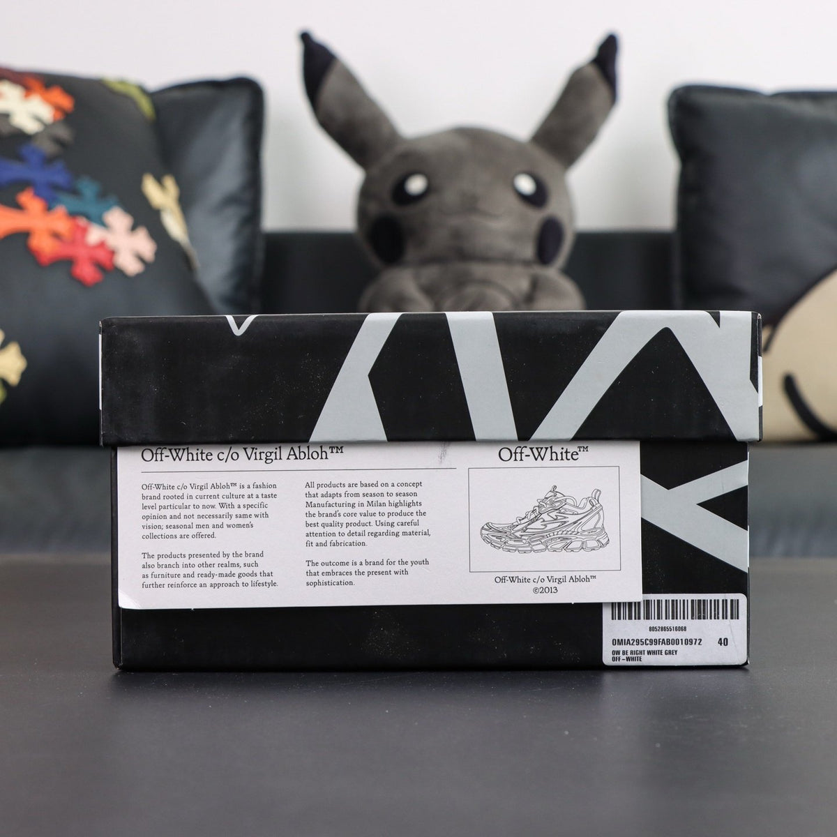 Off-White Be Right Back 'Blanc Argent' — vue 2