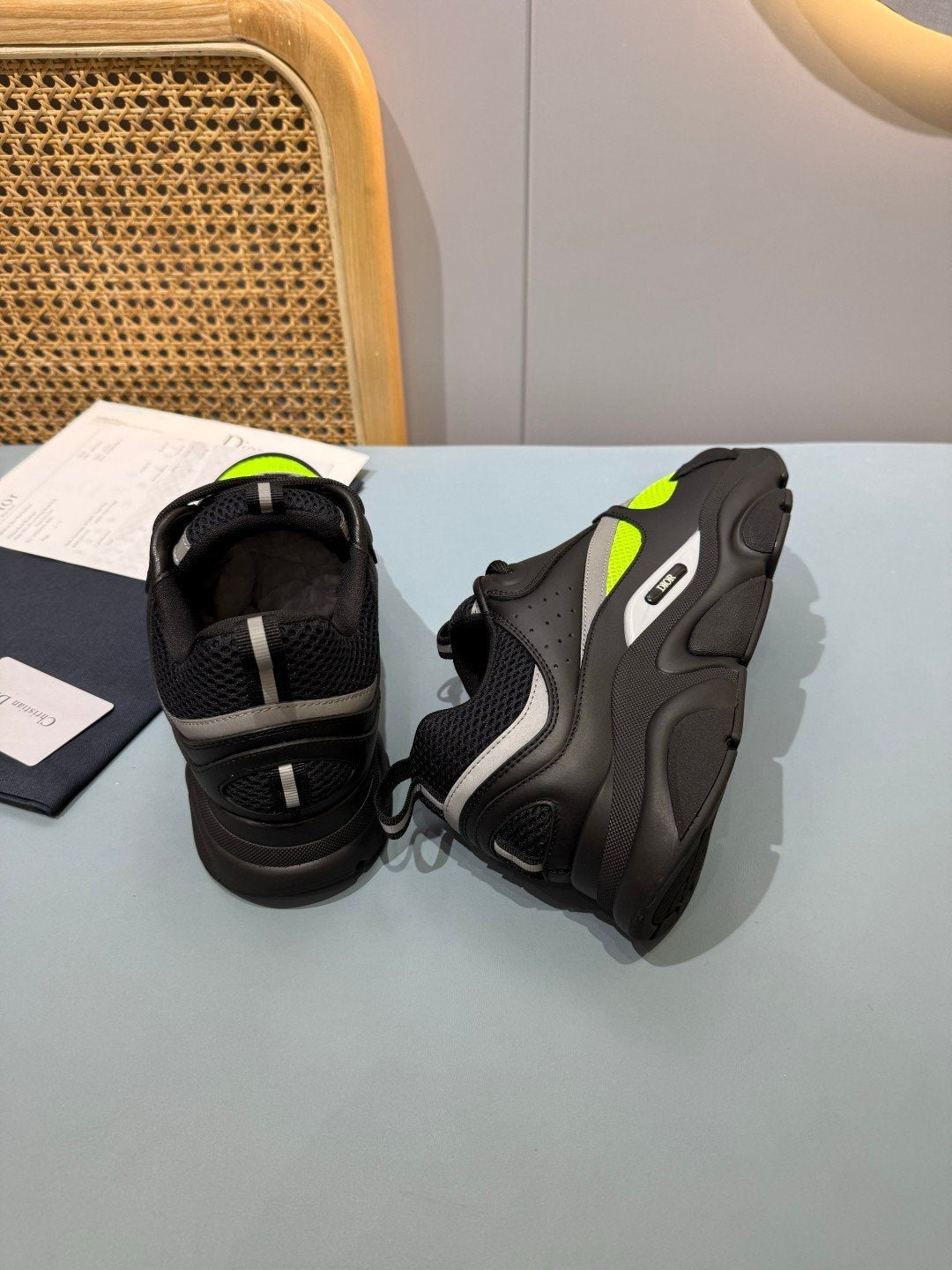 Sneakers B22 'Noir Jaune Fluo' — vue 24