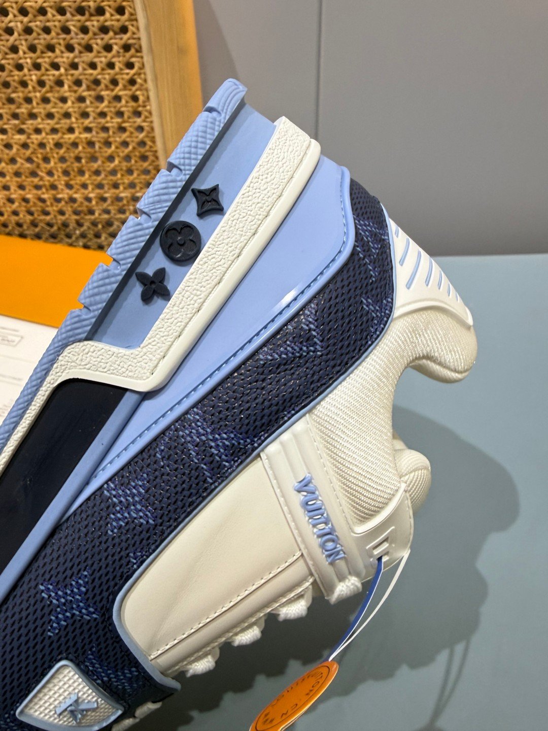 Sneakers Trainer 'Blanc Bleu Denim' — vue 13