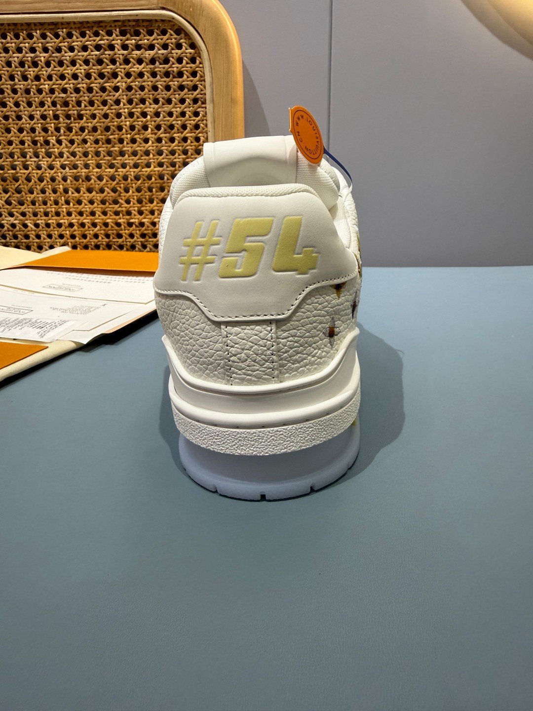 Sneakers Trainer 'Blanc Beige Brodé' — vue 9