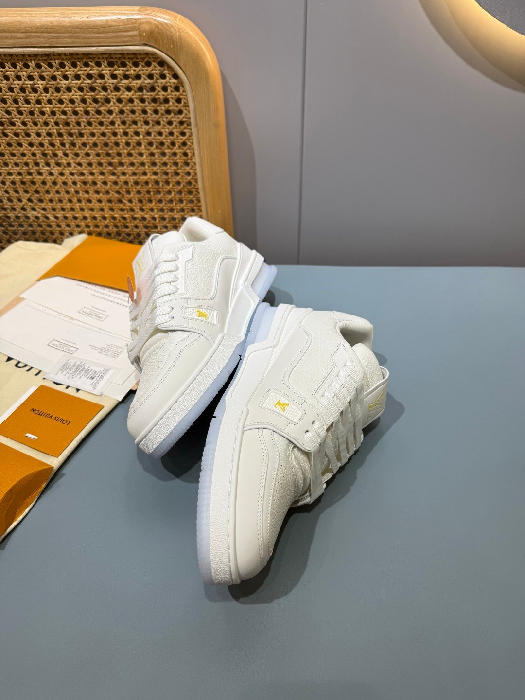 Sneakers Trainer 'Blanc Beige Brodé' — vue 14