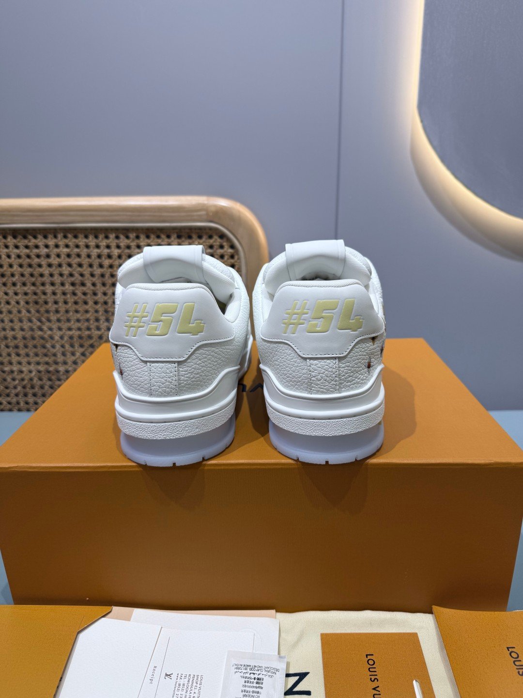 Sneakers Trainer 'Blanc Beige Brodé' — vue 26