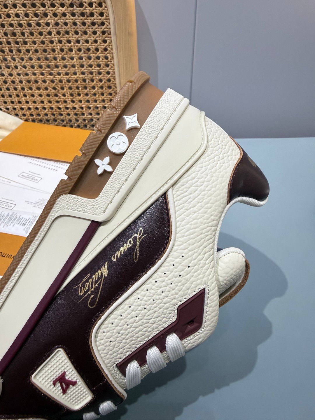 Sneakers Trainer 'Blanc Bordeaux' — vue 12