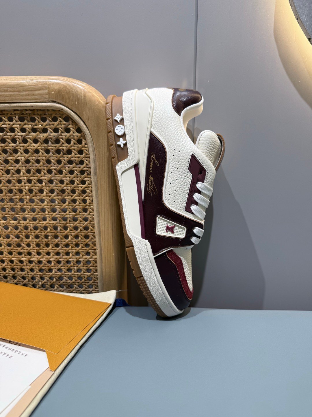 Sneakers Trainer 'Blanc Bordeaux' — vue 14
