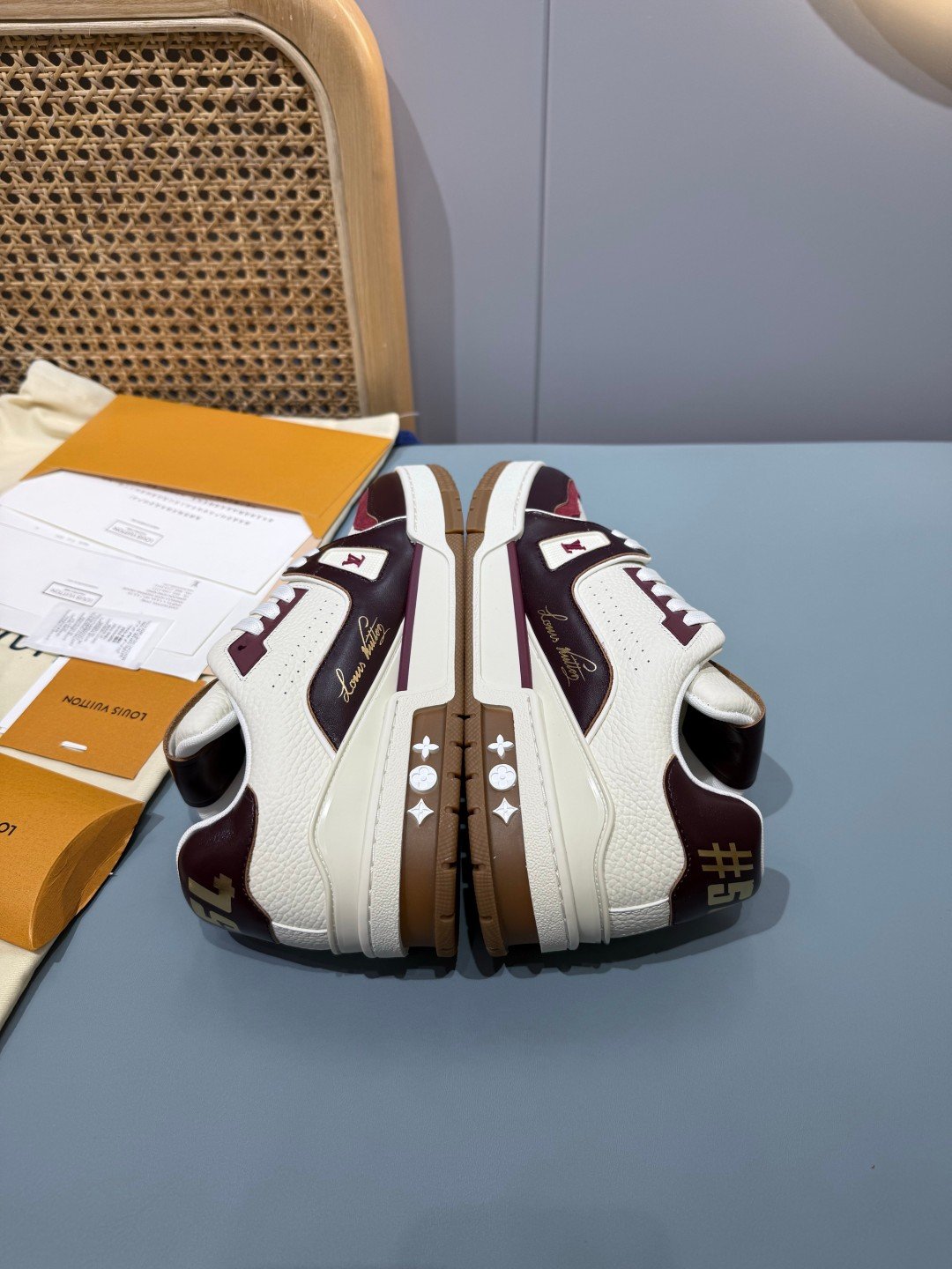 Sneakers Trainer 'Blanc Bordeaux' — vue 20