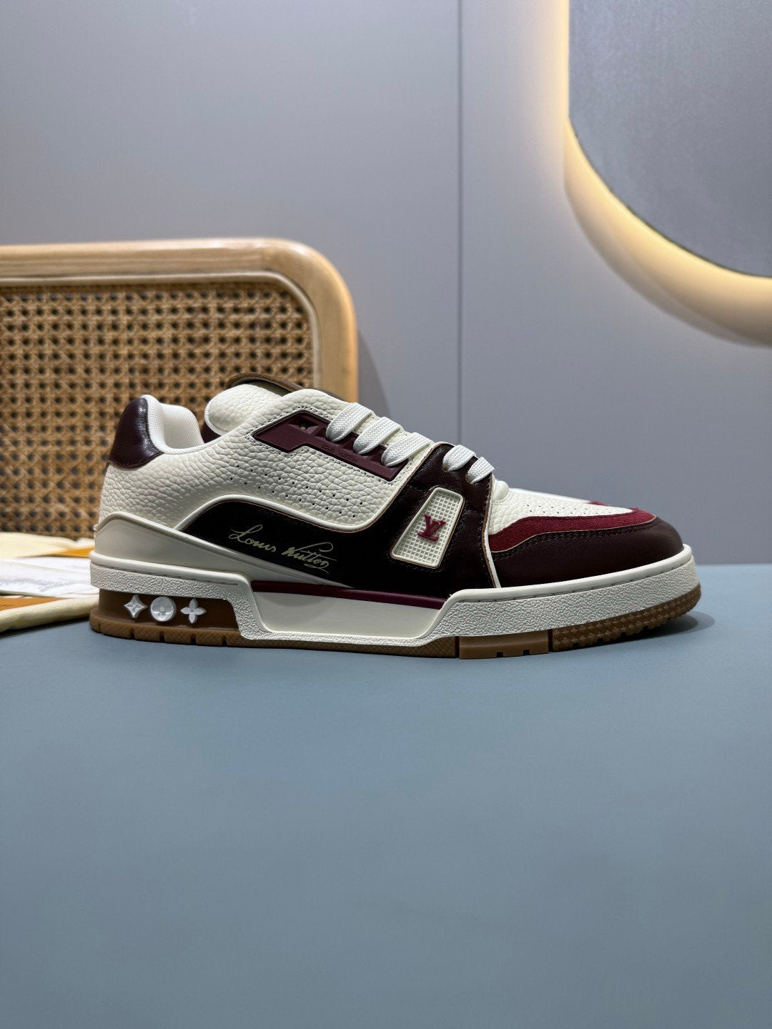 Sneakers Trainer 'Blanc Bordeaux' — vue 22