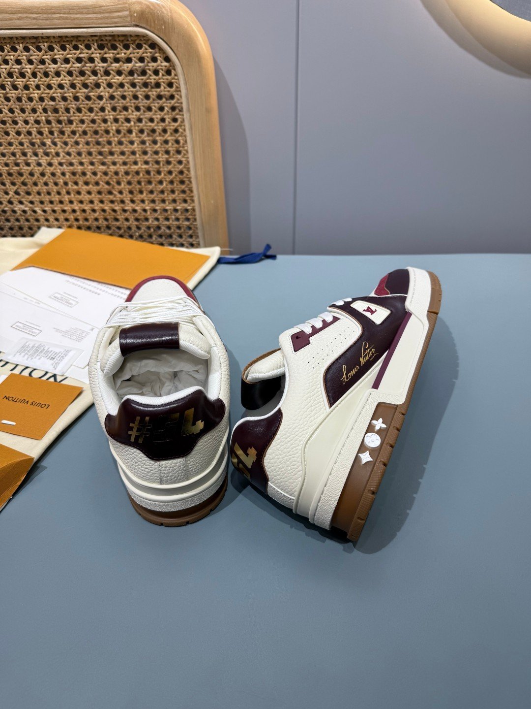 Sneakers Trainer 'Blanc Bordeaux' — vue 24