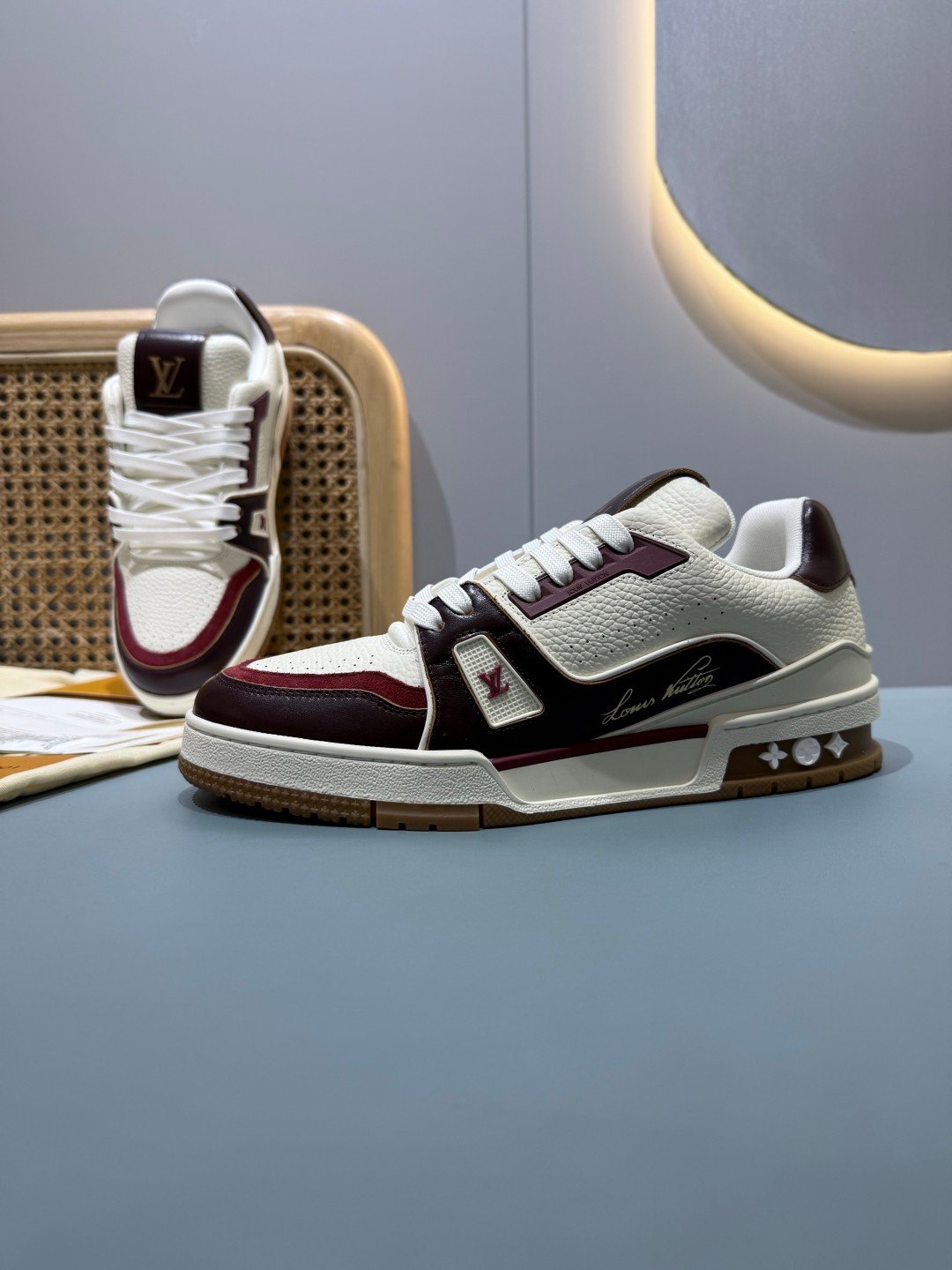 Sneakers Trainer 'Blanc Bordeaux' — vue 25