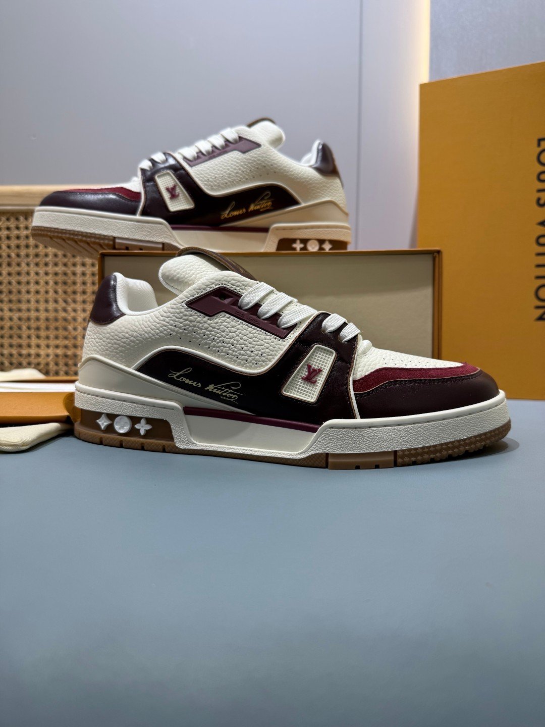 Sneakers Trainer 'Blanc Bordeaux' — vue 31