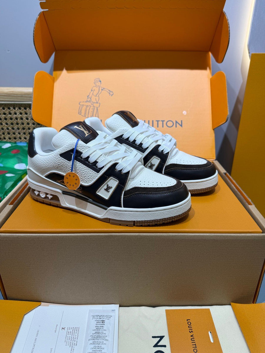 Sneakers Trainer 'Blanc Noir Marron'
