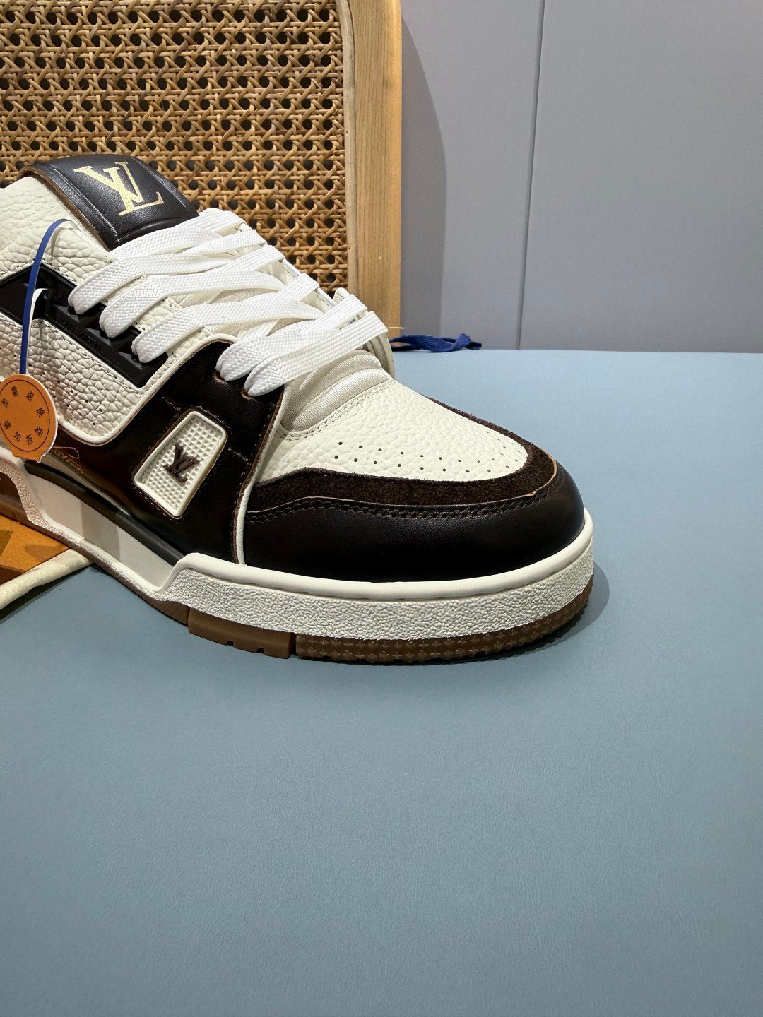 Sneakers Trainer 'Blanc Noir Marron' — vue 13
