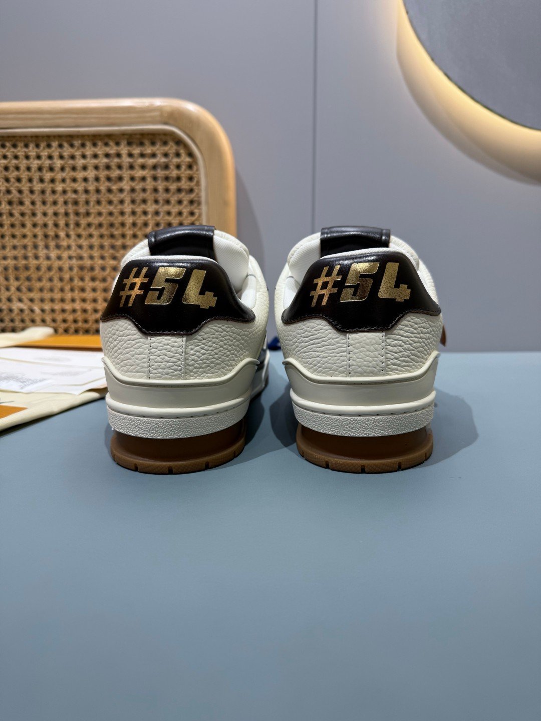 Sneakers Trainer 'Blanc Noir Marron' — vue 21