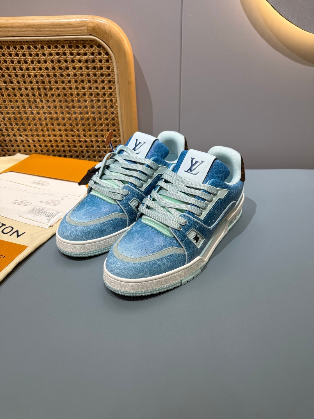 Sneakers Trainer 'Bleu Glacier' — vue 15