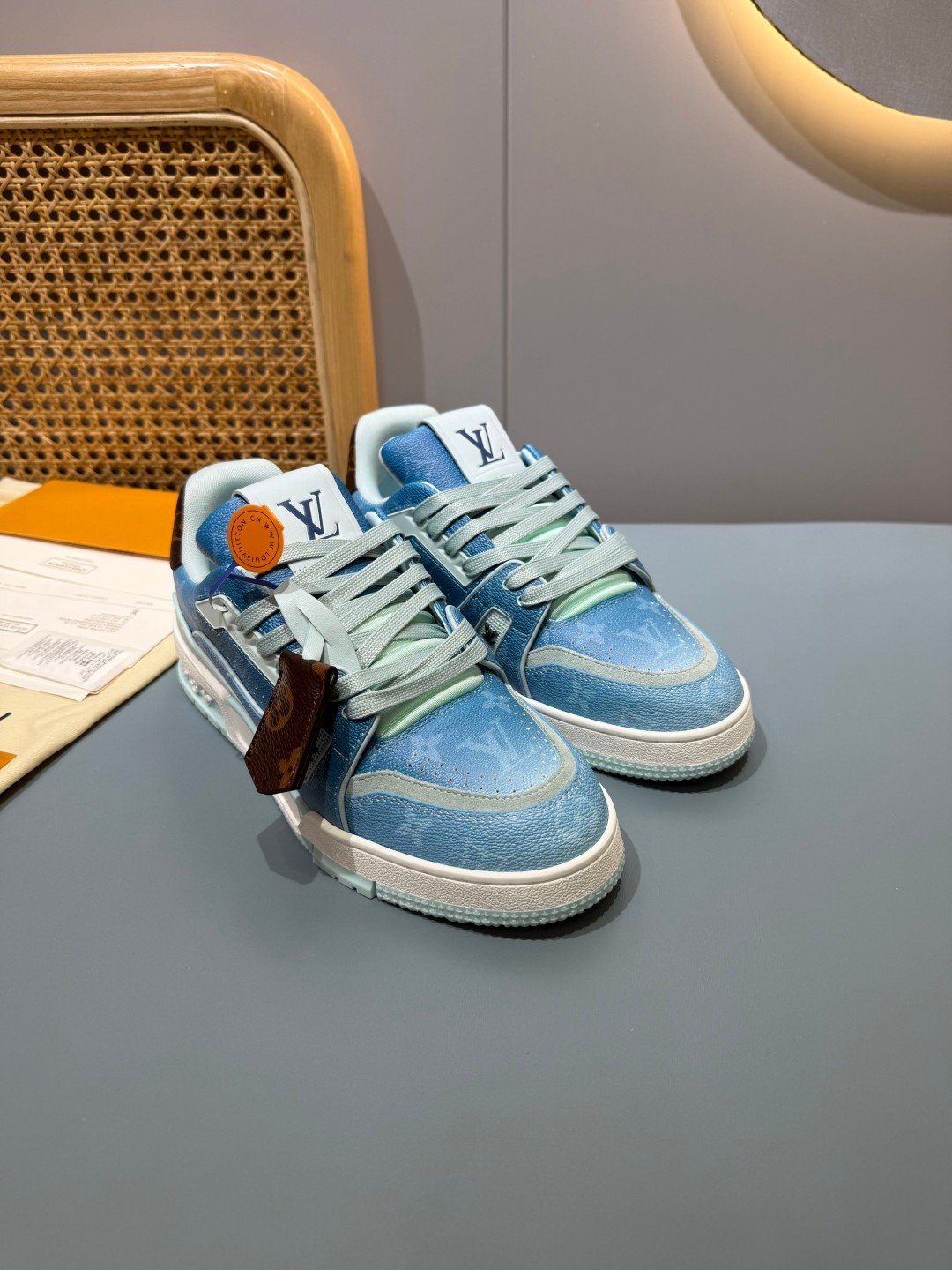 Sneakers Trainer 'Bleu Glacier' — vue 16
