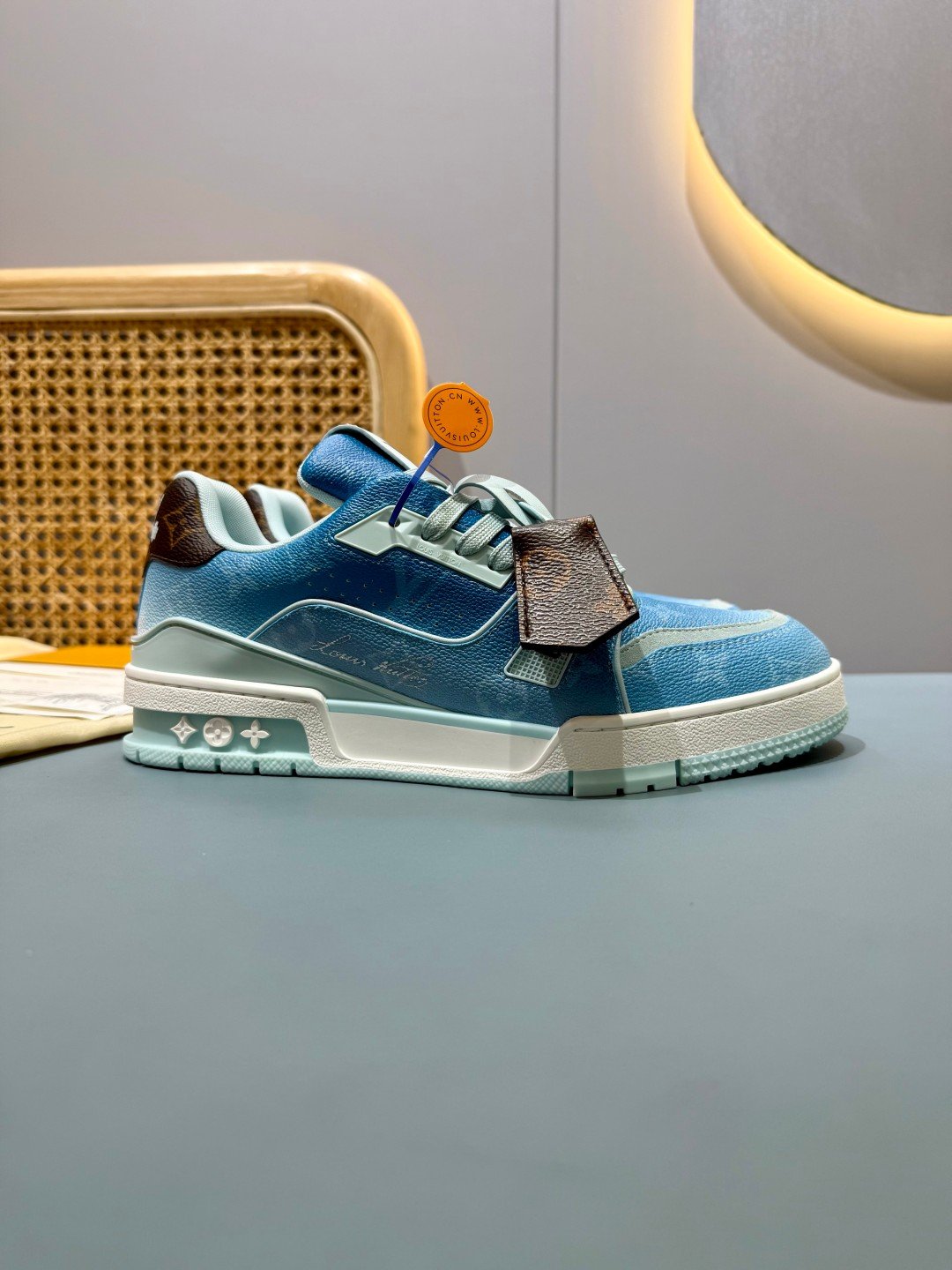 Sneakers Trainer 'Bleu Glacier' — vue 21