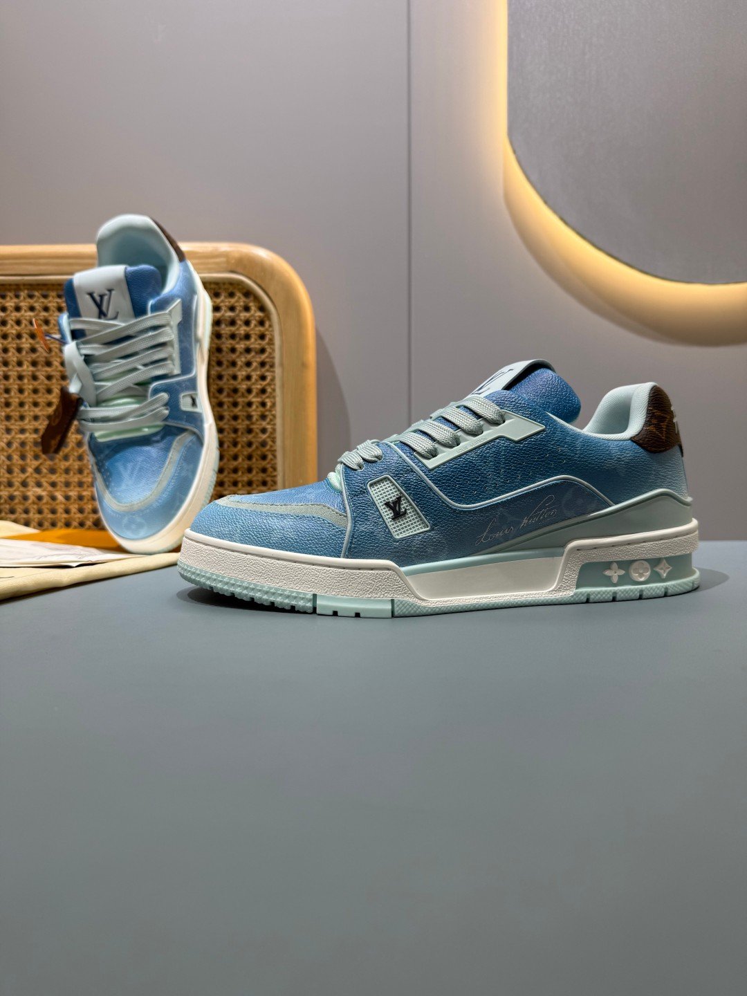 Sneakers Trainer 'Bleu Glacier' — vue 24