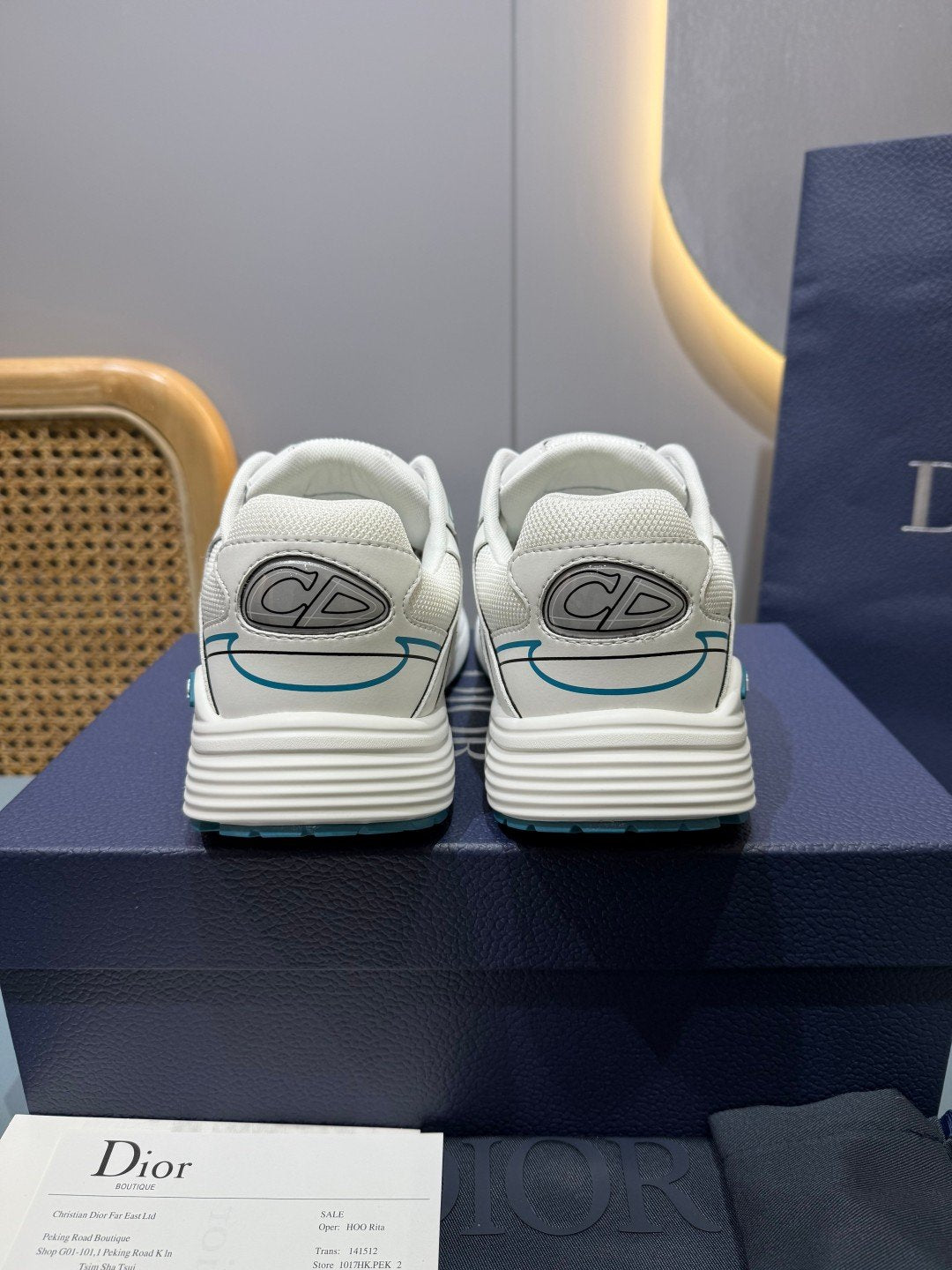 Sneakers B30 'Blanc et Bleu Pétrole' — vue 4