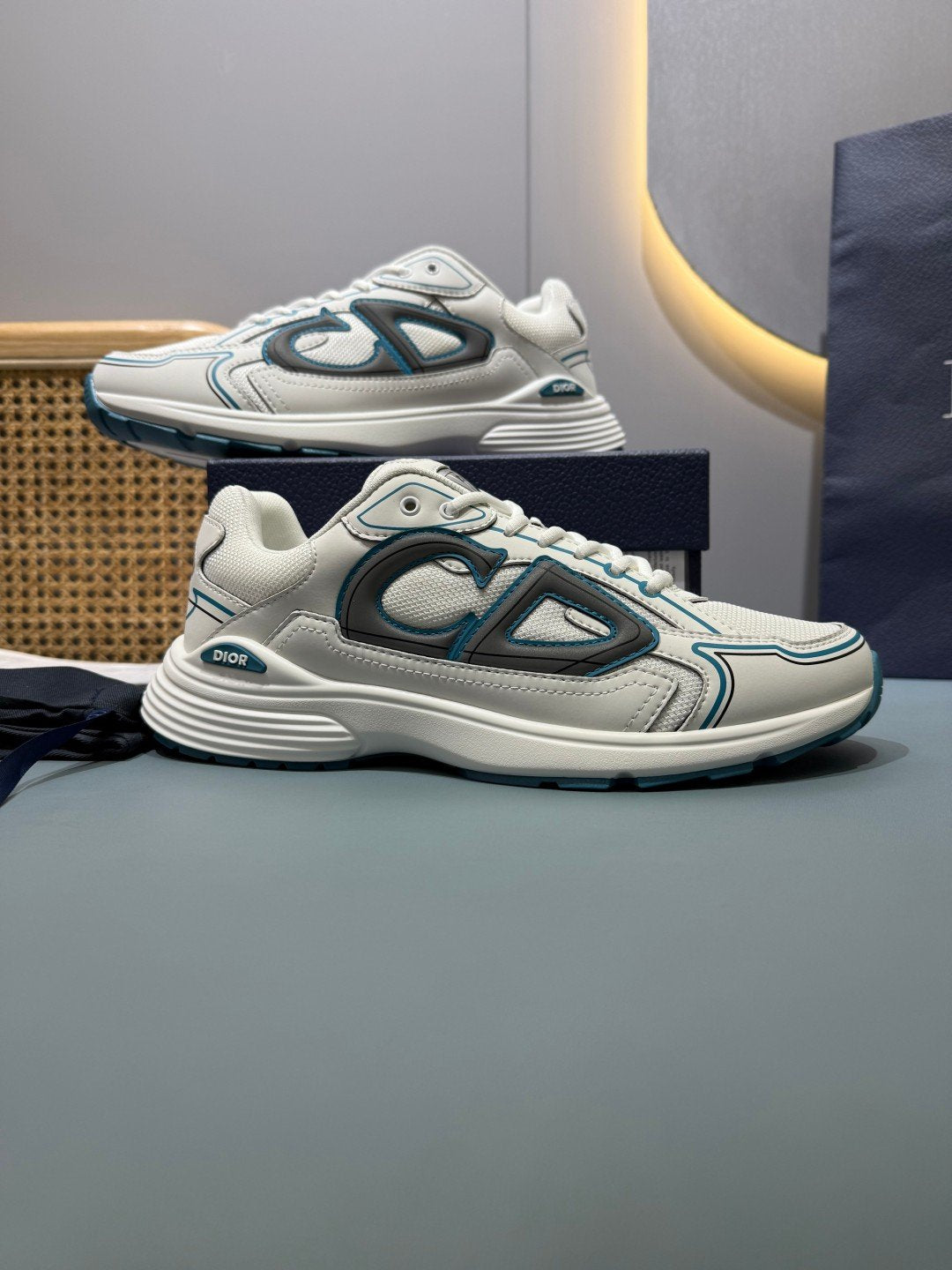 Sneakers B30 'Blanc et Bleu Pétrole' — vue 5