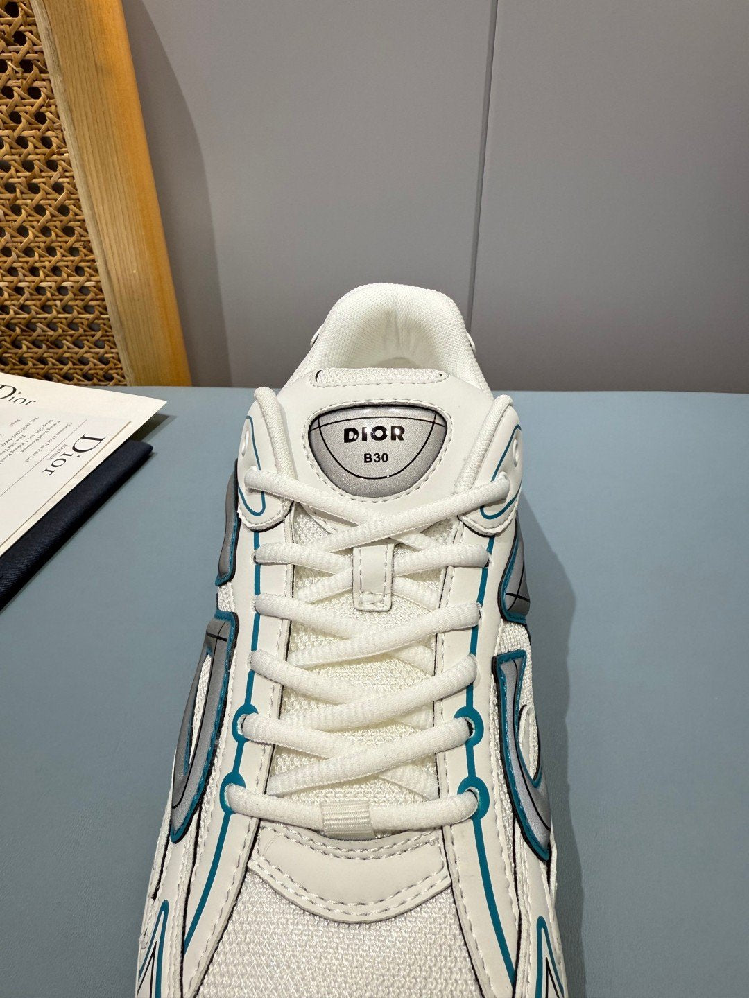 Sneakers B30 'Blanc et Bleu Pétrole' — vue 7