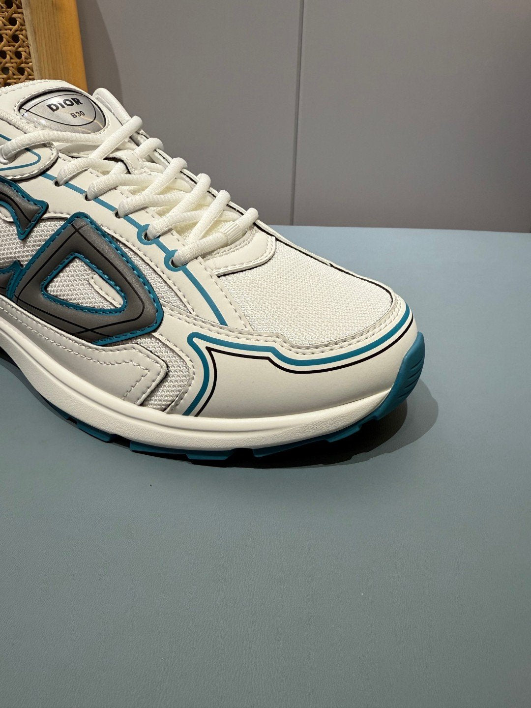 Sneakers B30 'Blanc et Bleu Pétrole' — vue 13