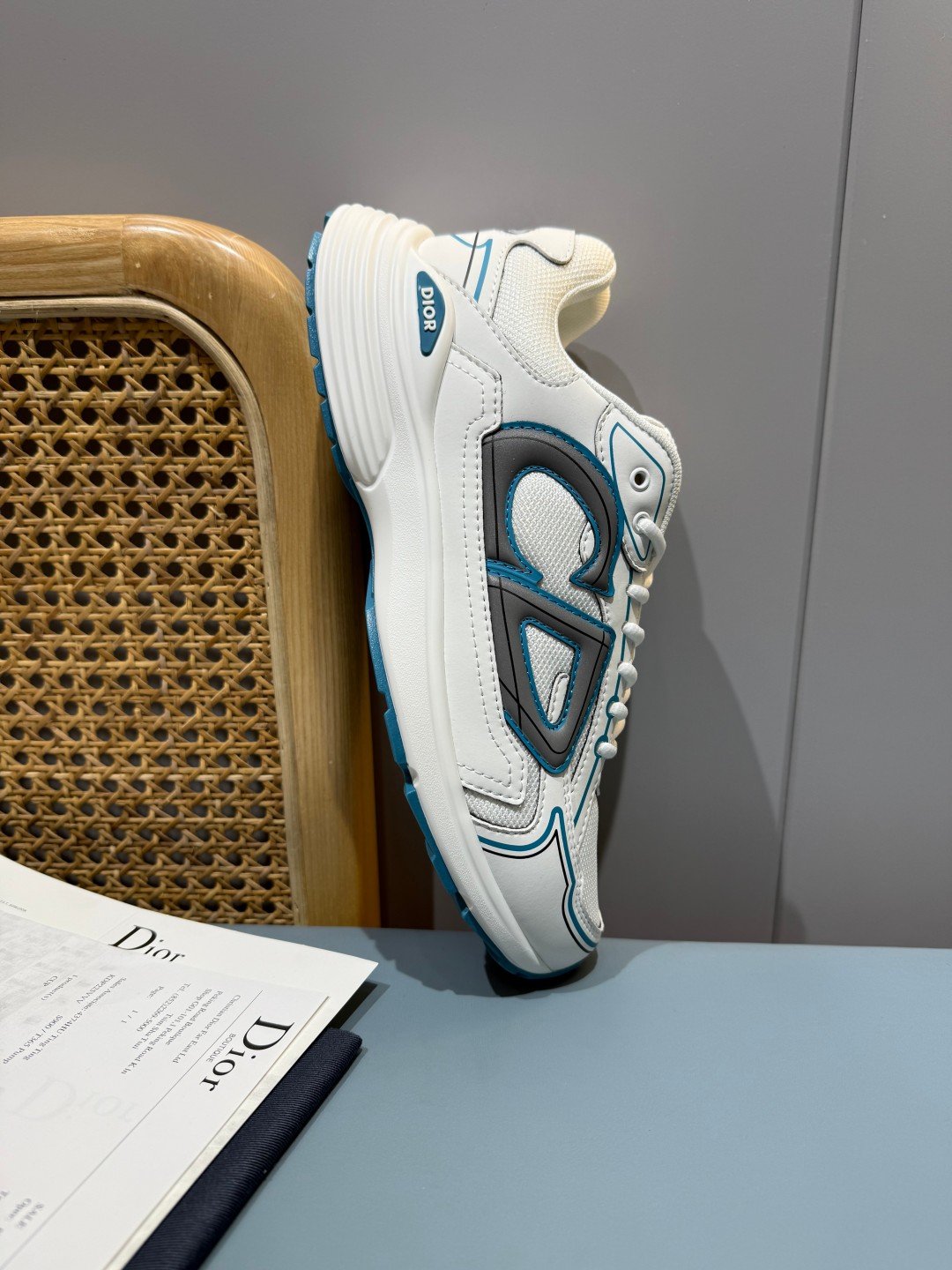 Sneakers B30 'Blanc et Bleu Pétrole' — vue 14