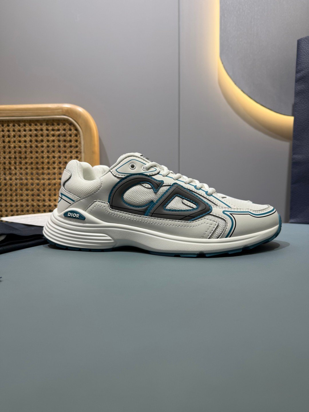 Sneakers B30 'Blanc et Bleu Pétrole' — vue 22