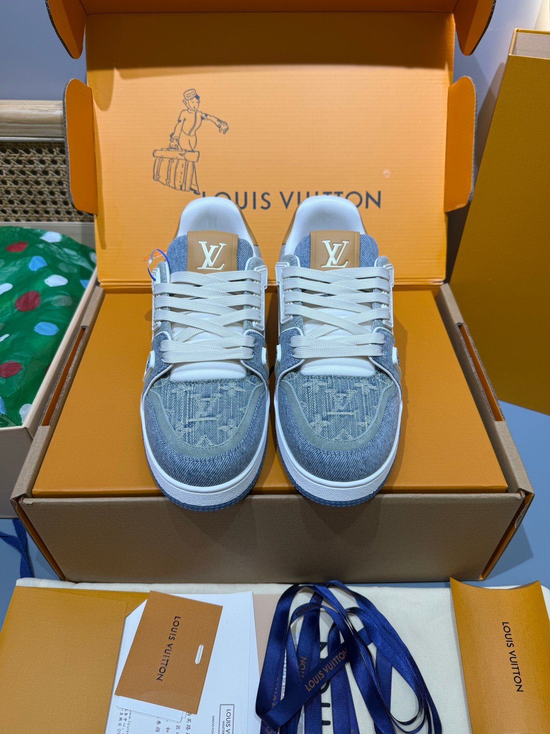 Sneakers Trainer Denim 'Denim Bleu Gris' — vue 5
