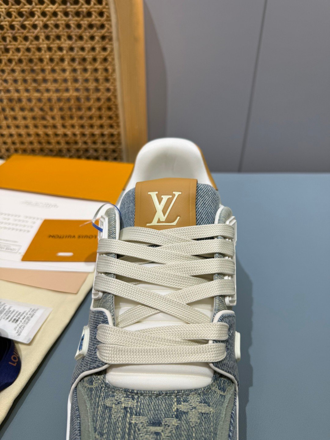 Sneakers Trainer Denim 'Denim Bleu Gris' — vue 7