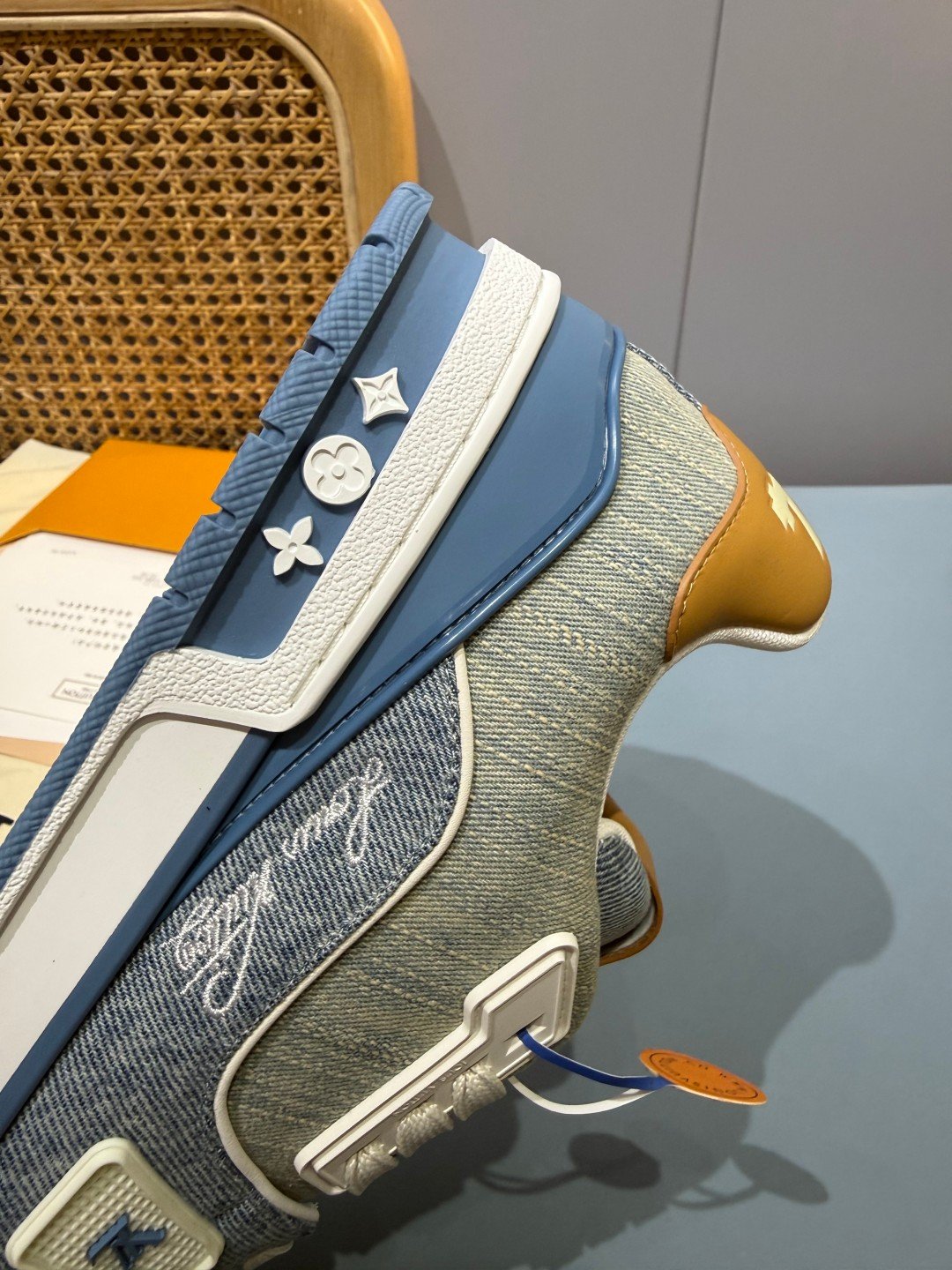Sneakers Trainer Denim 'Denim Bleu Gris' — vue 11