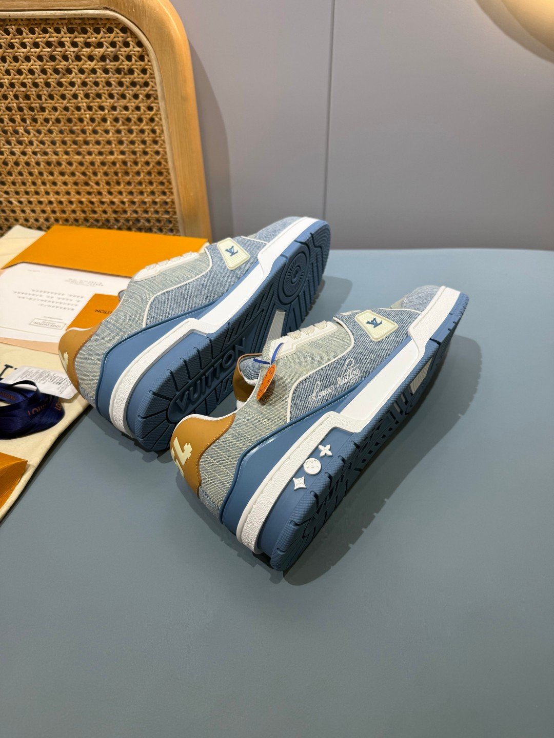 Sneakers Trainer Denim 'Denim Bleu Gris' — vue 13