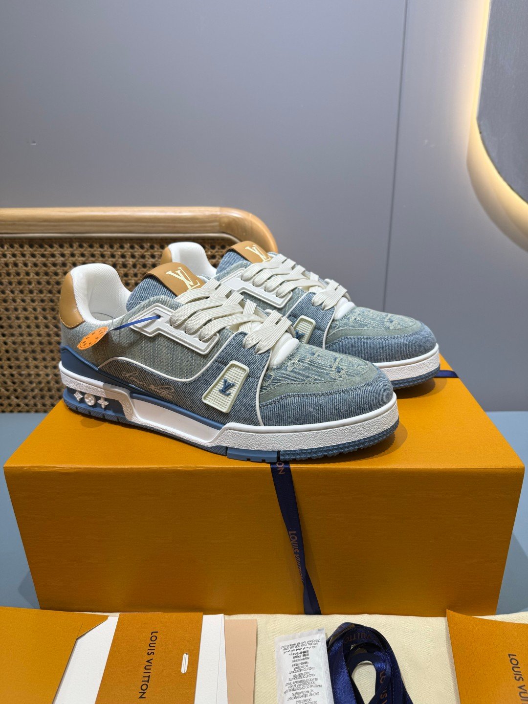 Sneakers Trainer Denim 'Denim Bleu Gris' — vue 18