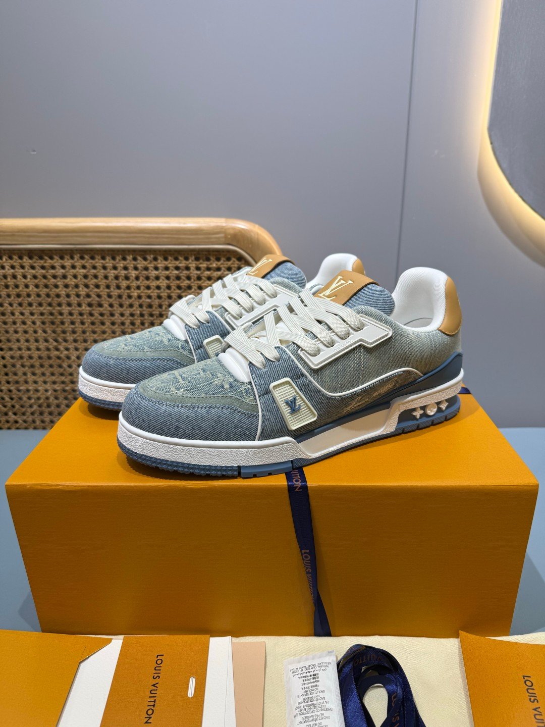 Sneakers Trainer Denim 'Denim Bleu Gris' — vue 19