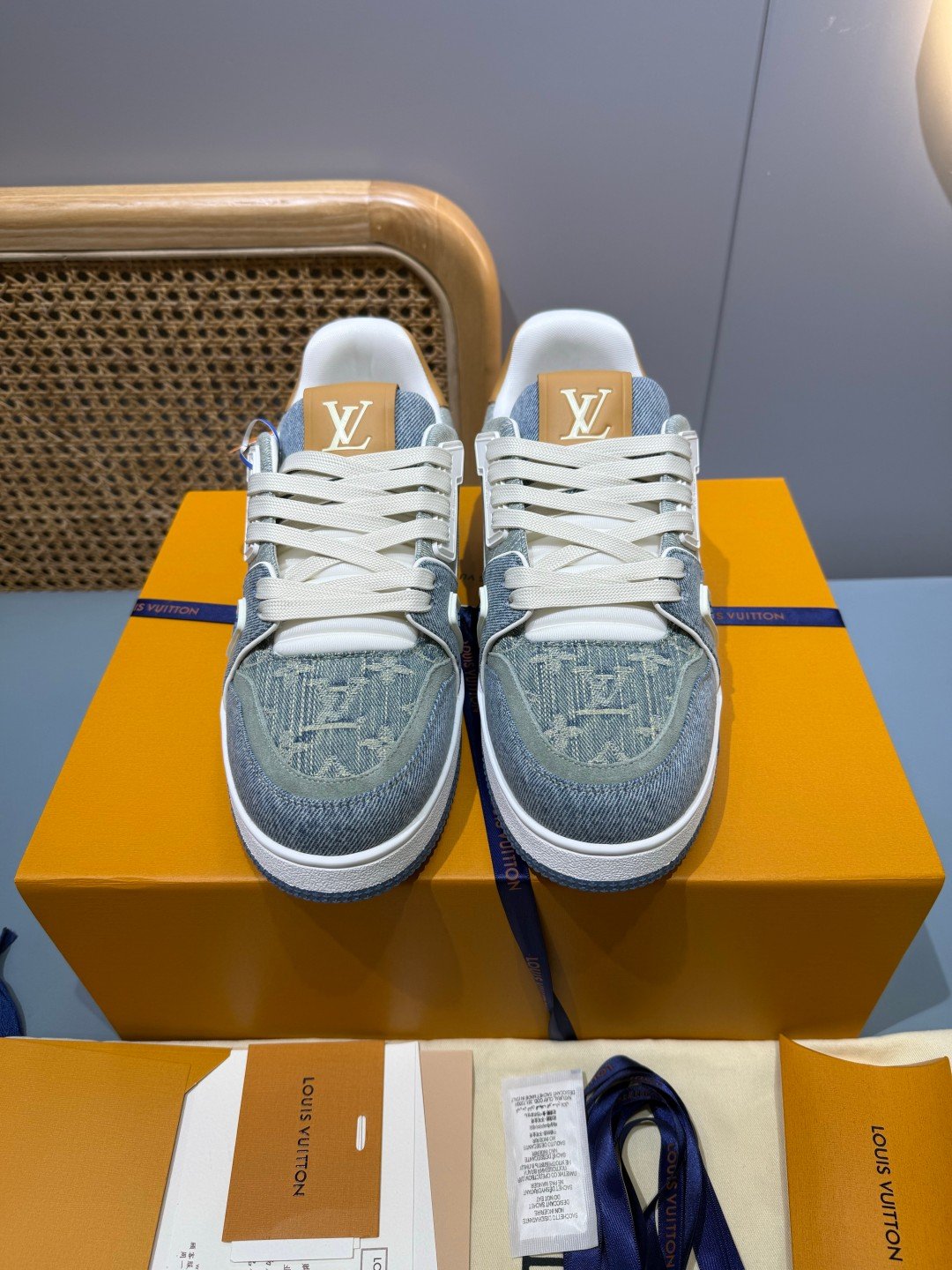 Sneakers Trainer Denim 'Denim Bleu Gris' — vue 20
