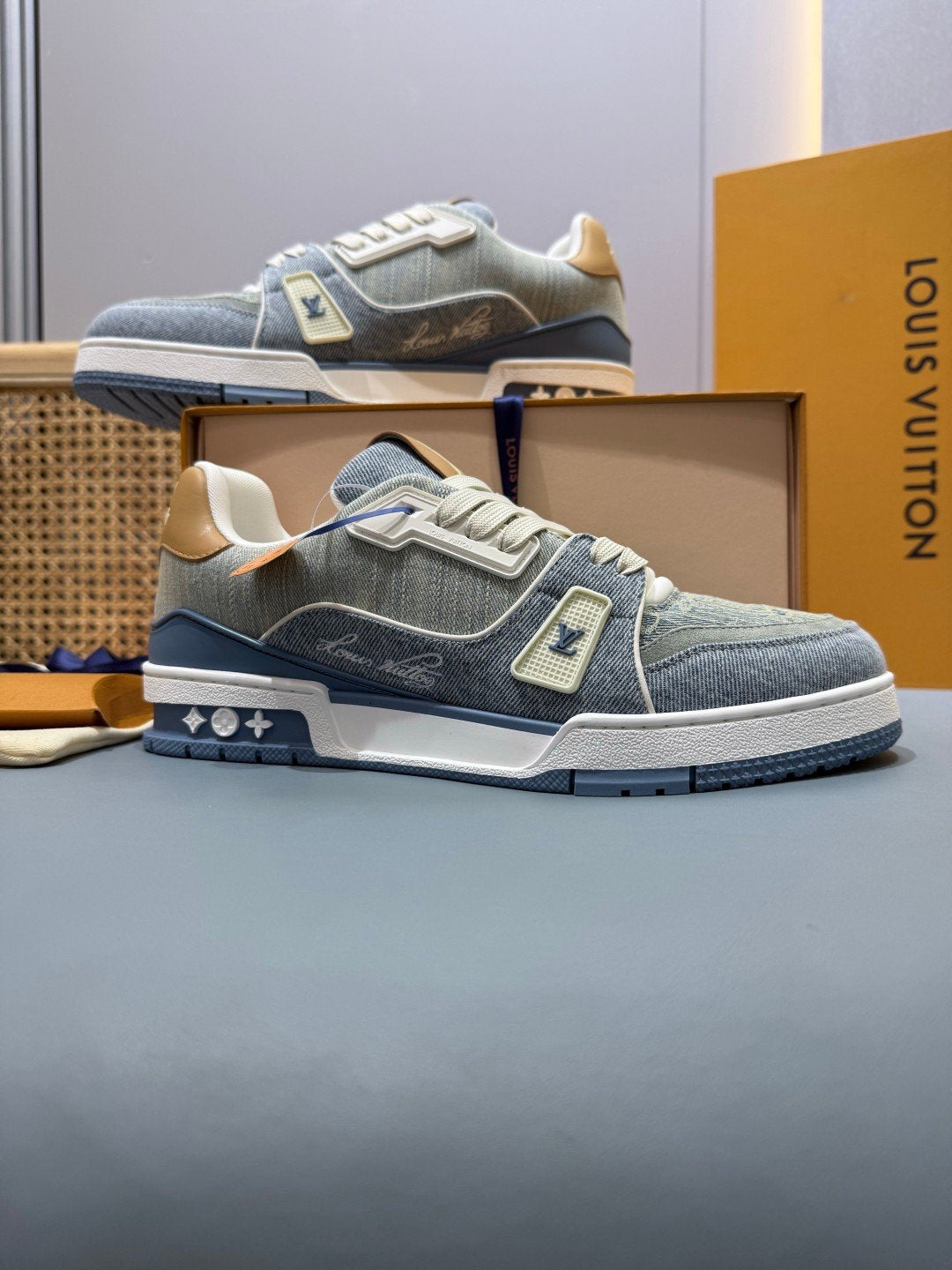 Sneakers Trainer Denim 'Denim Bleu Gris' — vue 21