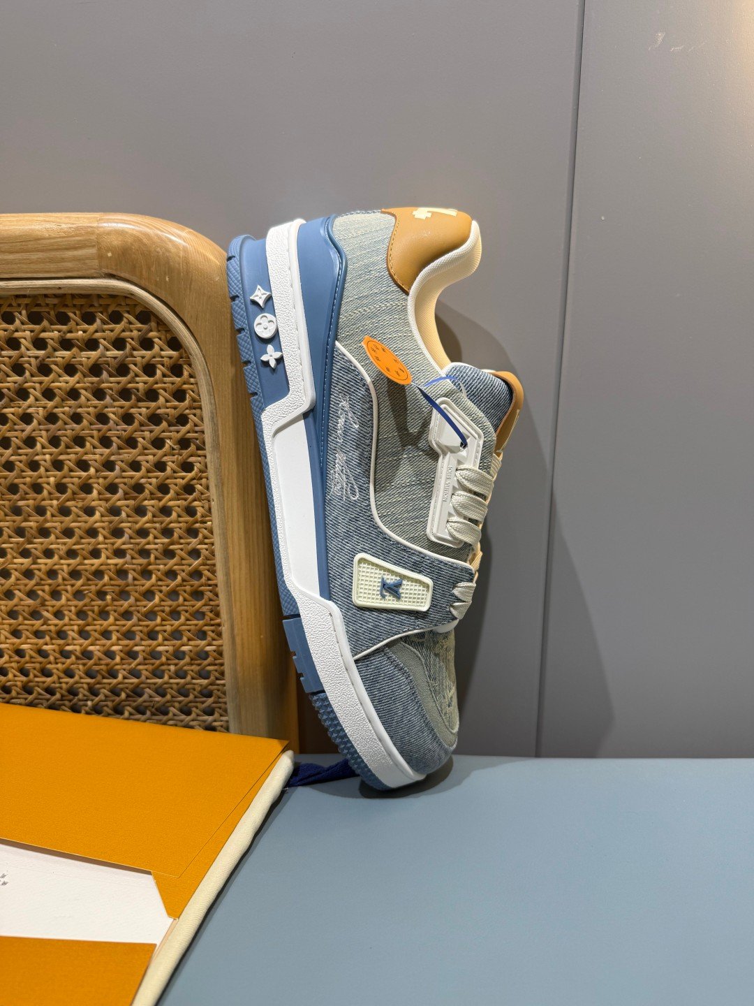 Sneakers Trainer Denim 'Denim Bleu Gris' — vue 22