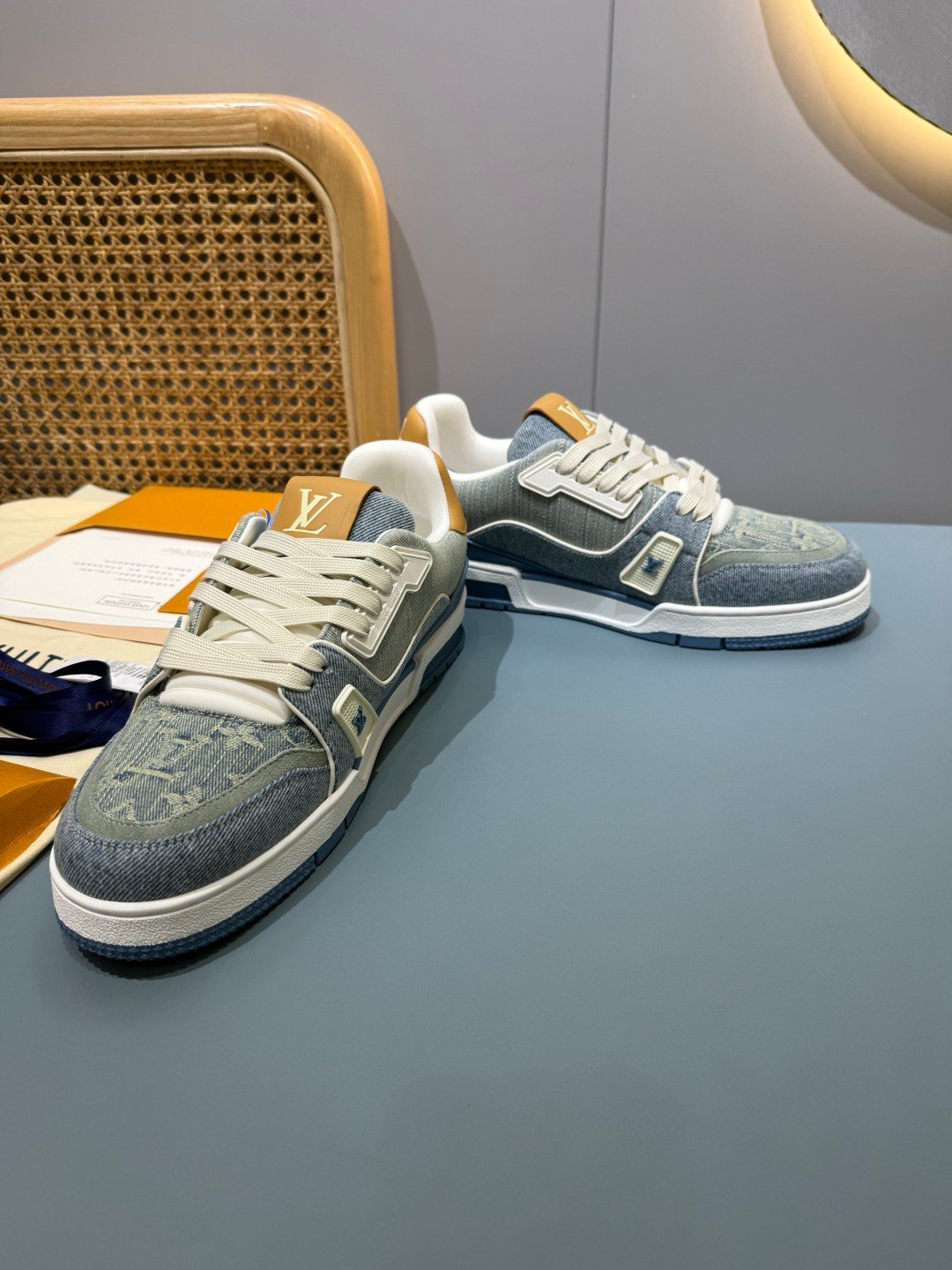 Sneakers Trainer Denim 'Denim Bleu Gris' — vue 25