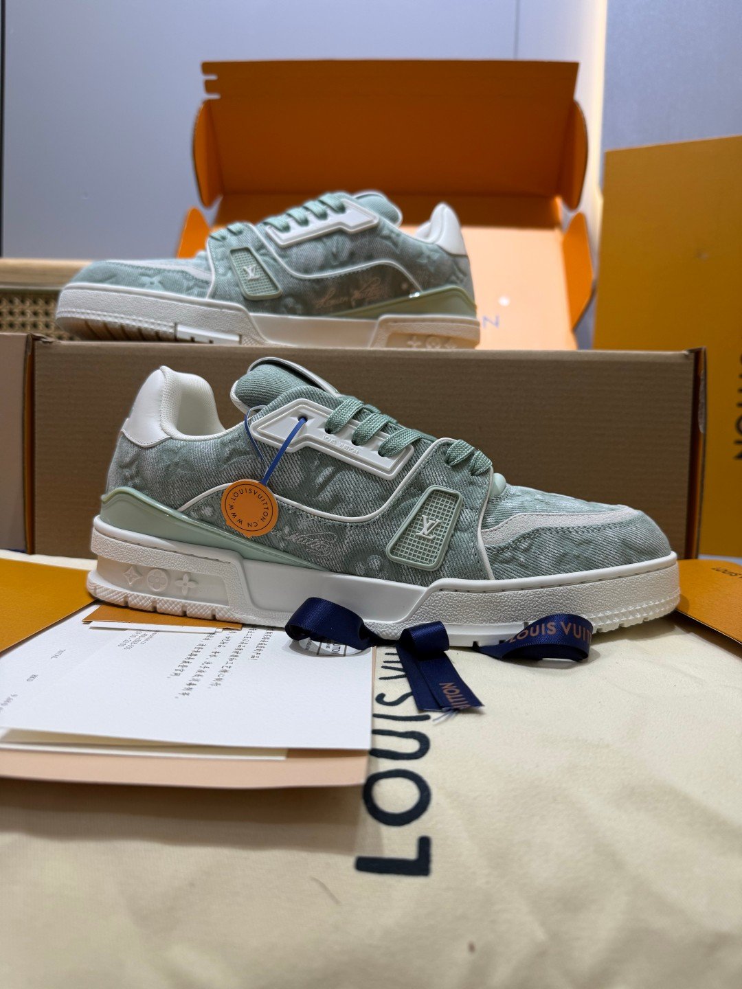 Sneakers Trainer Denim 'Denim Vert d'Eau' — vue 2
